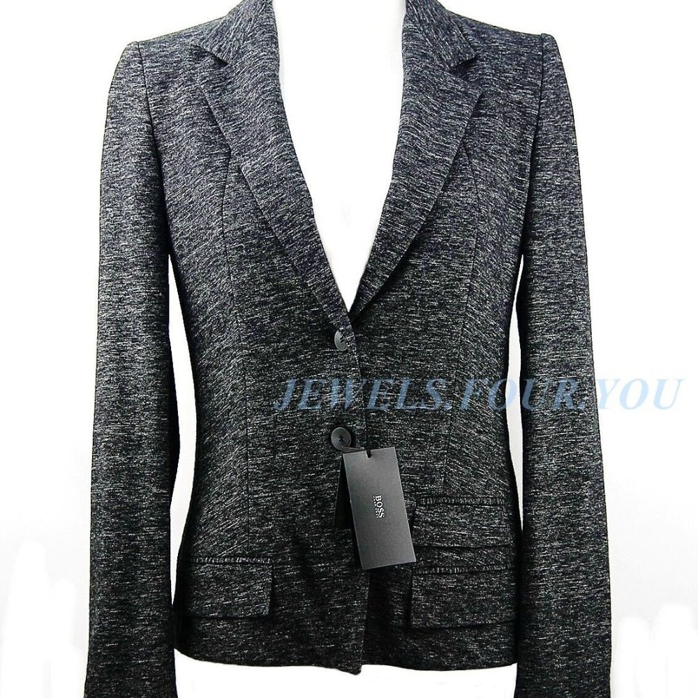Hugo Boss Business Cotton and Wool JASMENA BLAZER JACKET size 6 Brand New $575